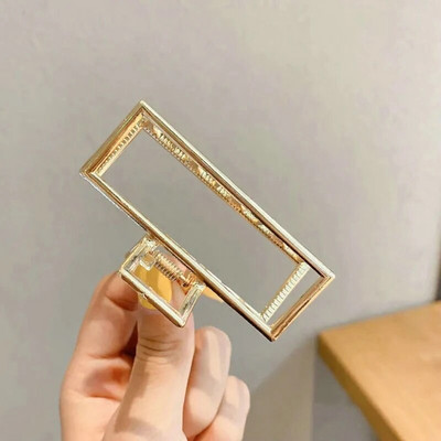 Gheare de păr la modă Temperament Gold Grab Agrafe de păr din metal cu fluture Agrafe de păr elegante de epocă cu bandă Accesorii de păr la modă