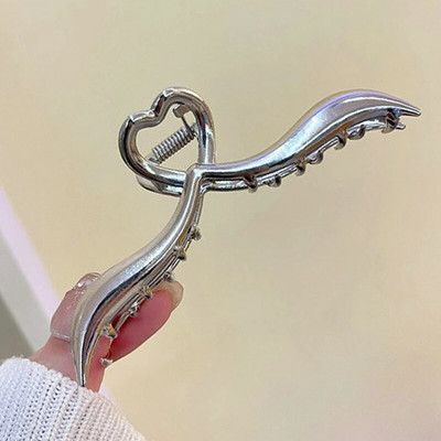 Gheare de păr la modă Temperament Gold Grab Agrafe de păr din metal cu fluture Agrafe de păr elegante de epocă cu bandă Accesorii de păr la modă