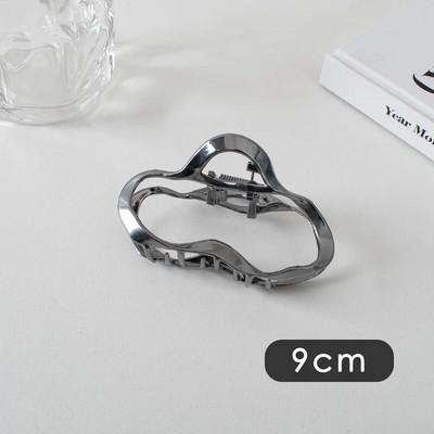 Suured metallist geomeetrilised juukseklambrid, hõbedased korea moe-hai klambrid, Y2k juuksenõelad, juuksenõelad, juuste aksessuaarid naistele