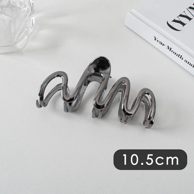 Suured metallist geomeetrilised juukseklambrid, hõbedased korea moe-hai klambrid, Y2k juuksenõelad, juuksenõelad, juuste aksessuaarid naistele