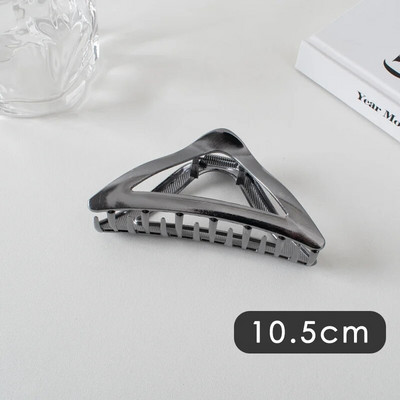 Suured metallist geomeetrilised juukseklambrid, hõbedased korea moe-hai klambrid, Y2k juuksenõelad, juuksenõelad, juuste aksessuaarid naistele