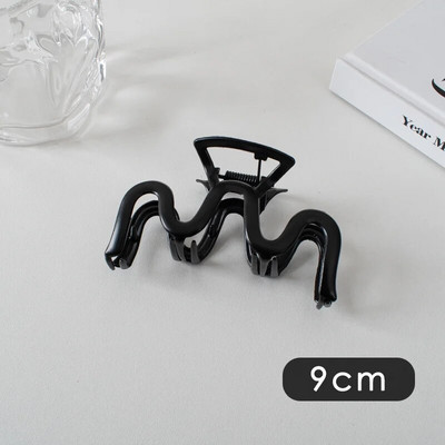 Suured metallist geomeetrilised juukseklambrid, hõbedased korea moe-hai klambrid, Y2k juuksenõelad, juuksenõelad, juuste aksessuaarid naistele