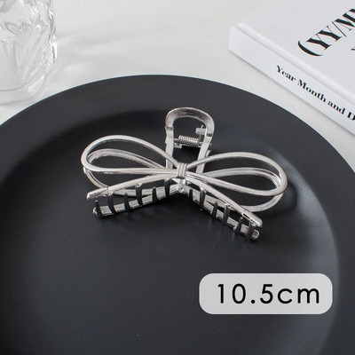 Suured metallist geomeetrilised juukseklambrid, hõbedased korea moe-hai klambrid, Y2k juuksenõelad, juuksenõelad, juuste aksessuaarid naistele