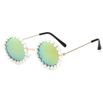 Αγόρια Κοριτσίστικα γυαλιά ηλίου πολυτελείας μαργαριταρένιας σχεδίασης Παιδικά μοντέρνα Νέο στυλ για εξωτερικούς χώρους UV400 αποχρώσεις Γυαλιά Βρεφικά ρετρό στρογγυλά γυαλιά ηλίου