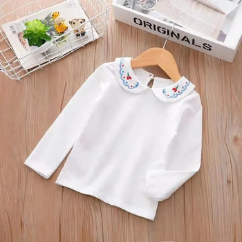 Νέα Άνοιξη Φθινόπωρο 2 3 4 5 6 8 10 Χρόνια Παιδικά Ρούχα Που κάτω λαιμόκοψη μακρυμάνικο τζιν μπλούζα πουκάμισο για παιδιά κοριτσάκια