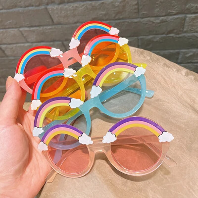 Children`s Sunglasses for Boys and Girls Fashion Simplicity Cute Cartoon Rainbow Outdoor Spring  Autumn Camping