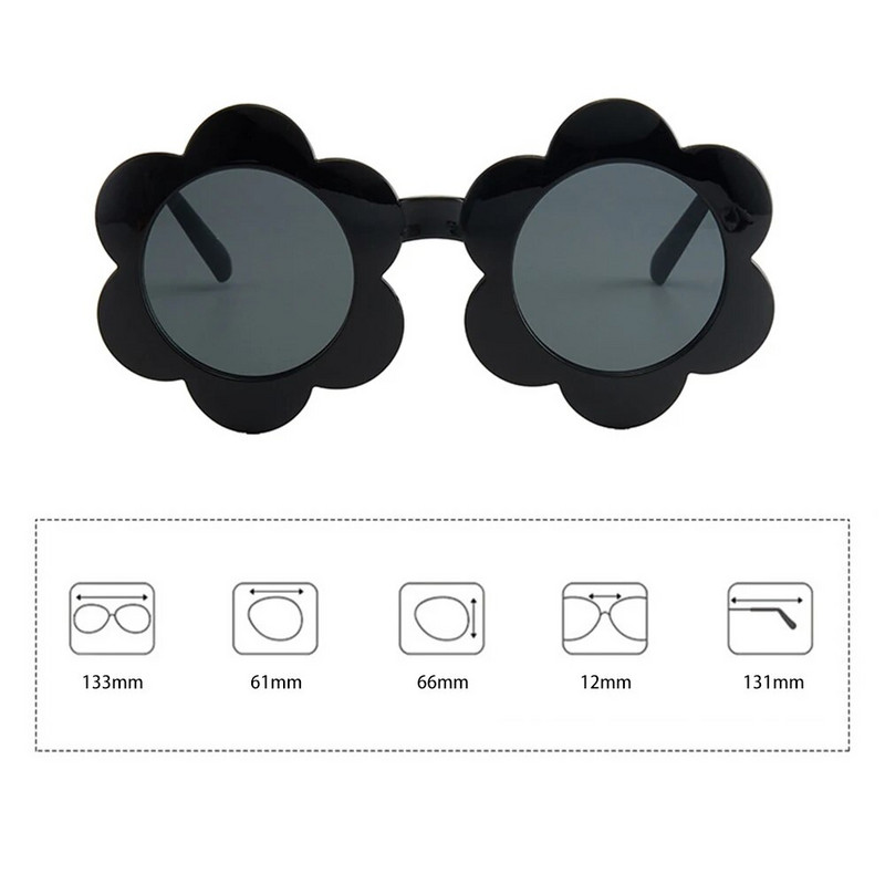 Mieli Vaikiški akiniai nuo saulės Saulėgrąžos Vaikiški Akiniai 2-10 m. Kūdikiams Mergaitėms Švelniai Akiniai berniukams Animaciniai Žiedlapiai Akiniai UV400 Akiniai