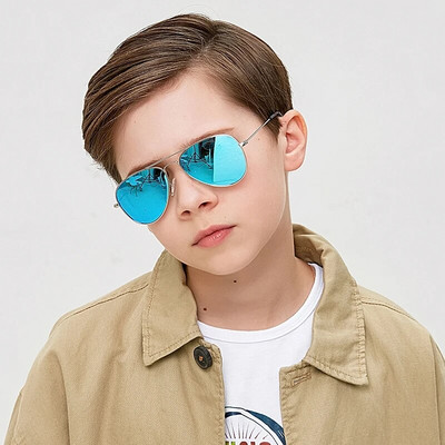 Класически детски поляризирани слънчеви очила Модни детски пилотски слънчеви очила Метална рамка Момичета на открито Очила за очила UV400