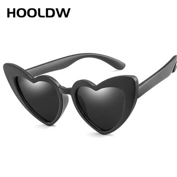 HOOLDW Παιδικά γυαλιά ηλίου για αγόρια κορίτσια Polarized παιδικά γυαλιά ηλίου Σχήματα καρδιάς Εύκαμπτα γυαλιά ασφαλείας σιλικόνης UV400 Βρεφικά γυαλιά