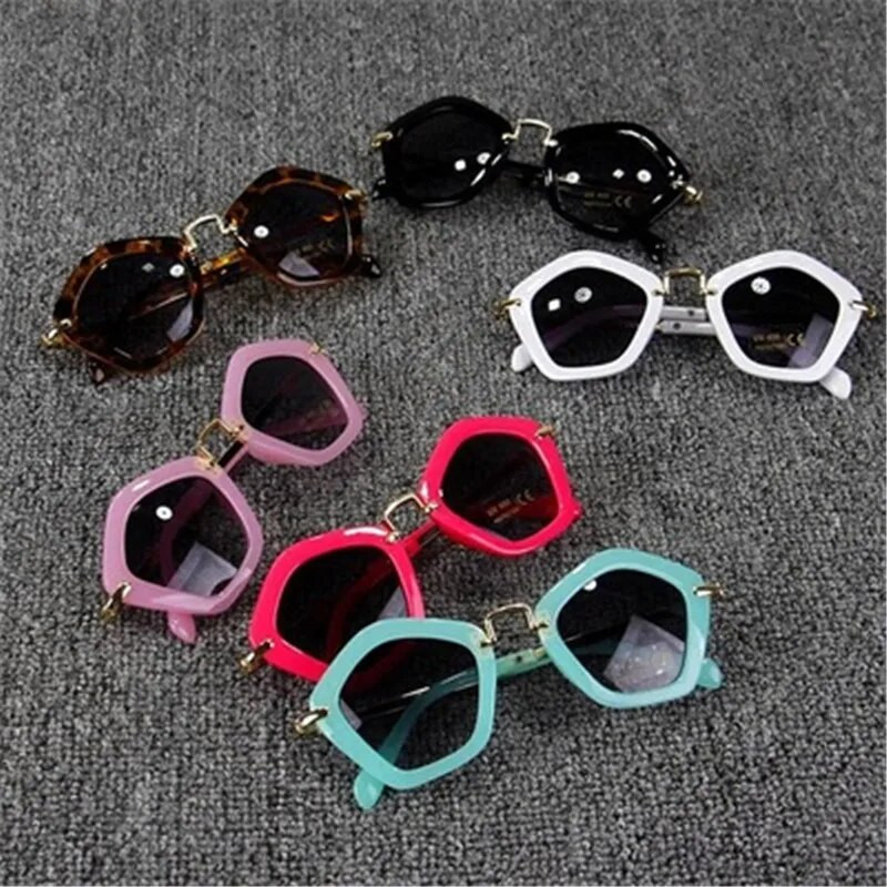 Ywjanp Ochelari de soare pentru copii 2023 Brand Trendy Polygon Copii Băieți Fete Ochelari de soare Umbrele de soare Ochelari pentru bebeluși Ochelari de vedere Ochelari de protecție