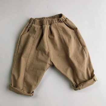 Корейски Пролет Есен Деца Момчета Момичета Свободни панталони Детско облекло Ежедневни панталони Бебешки момчета Момичета Детски панталони Панталони от ряпа