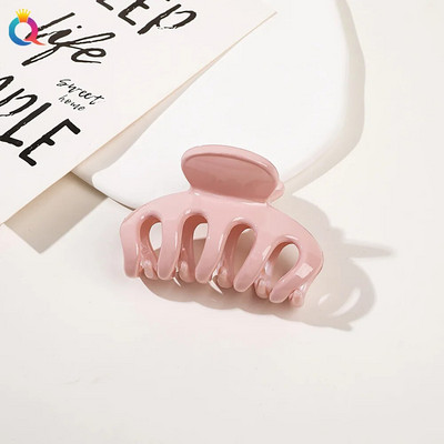 Új Candy Colors hajkapcsok nőknek Akril hajkörmök közepes méretű hajbilincsek Karomcsipesz Rák hajtű divatos hajkiegészítők