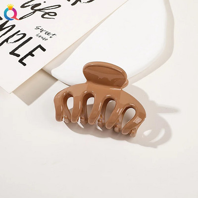 Új Candy Colors hajkapcsok nőknek Akril hajkörmök közepes méretű hajbilincsek Karomcsipesz Rák hajtű divatos hajkiegészítők