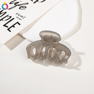 Új Candy Colors hajkapcsok nőknek Akril hajkörmök közepes méretű hajbilincsek Karomcsipesz Rák hajtű divatos hajkiegészítők