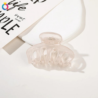 Új Candy Colors hajkapcsok nőknek Akril hajkörmök közepes méretű hajbilincsek Karomcsipesz Rák hajtű divatos hajkiegészítők