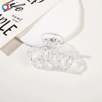 Új Candy Colors hajkapcsok nőknek Akril hajkörmök közepes méretű hajbilincsek Karomcsipesz Rák hajtű divatos hajkiegészítők