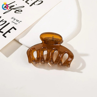 Új Candy Colors hajkapcsok nőknek Akril hajkörmök közepes méretű hajbilincsek Karomcsipesz Rák hajtű divatos hajkiegészítők