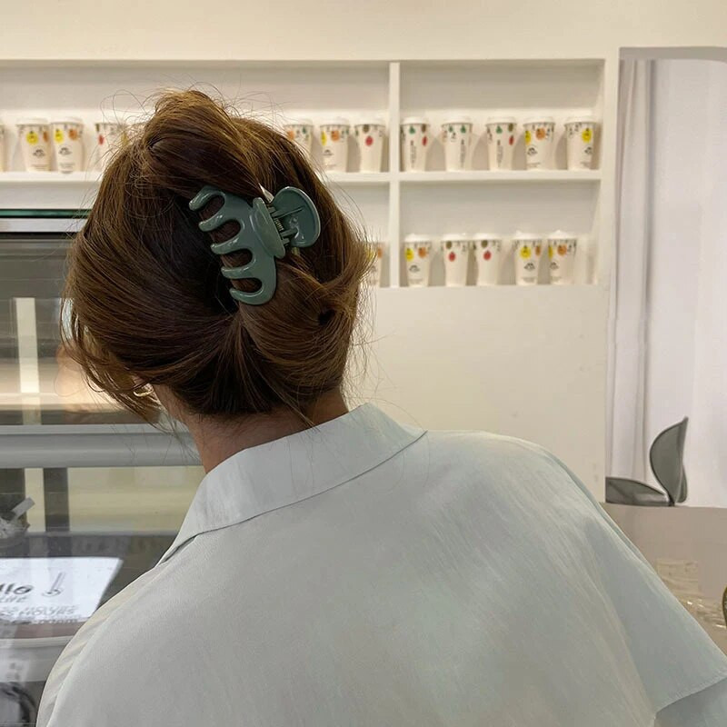 Új Candy Colors hajkapcsok nőknek Akril hajkörmök közepes méretű hajbilincsek Karomcsipesz Rák hajtű divatos hajkiegészítők