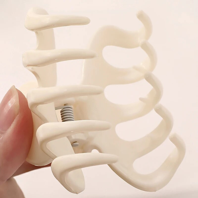 Új Candy Colors hajkapcsok nőknek Akril hajkörmök közepes méretű hajbilincsek Karomcsipesz Rák hajtű divatos hajkiegészítők