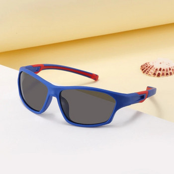 Детски силиконови поляризирани спортни слънчеви очила за младежи слънчеви очила момчета момичета бейзбол колоездене гъвкава рамка възраст 3-12 UV400