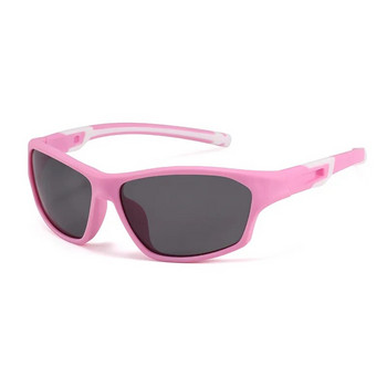 Детски силиконови поляризирани спортни слънчеви очила за младежи слънчеви очила момчета момичета бейзбол колоездене гъвкава рамка възраст 3-12 UV400