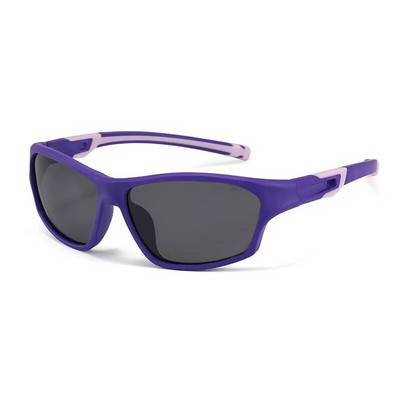 Ochelari de soare sport polarizați din silicon pentru copii Ochelari de soare pentru tineri Băieți Fete Baseball Ciclism Cadru flexibil Vârsta 3-12 UV400
