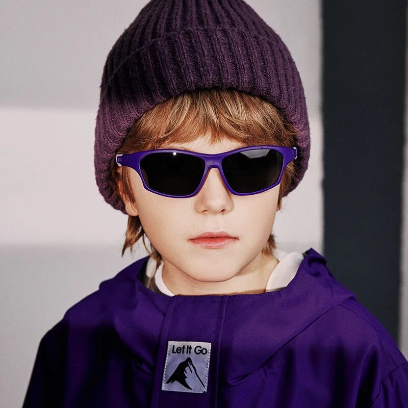 Vaikiški silikoniniai poliarizuoti sportiniai akiniai nuo saulės jaunimui Akiniai nuo saulės berniukams mergaitėms beisbolo dviračių lankstus rėmelis Amžius 3-12 UV400