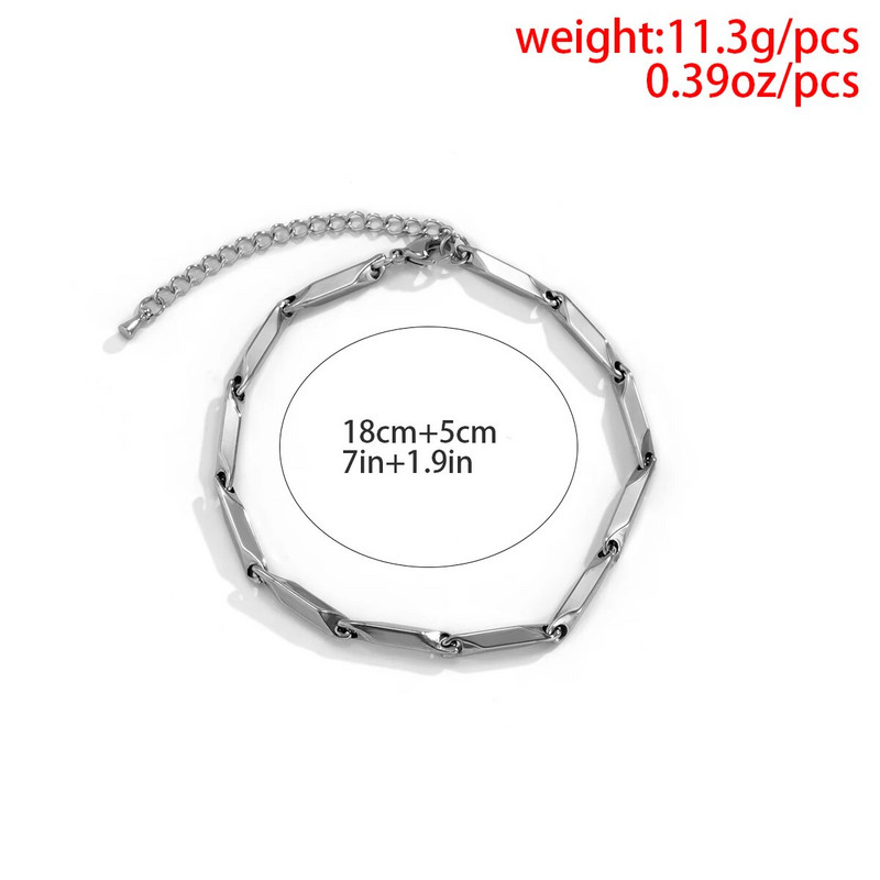 Brățări simple cu lanț din oțel inoxidabil Bărbați Brelocuri punk Bijuterii cu lanț de mână Brățară la modă 2022 Cadou de bijuterii de modă