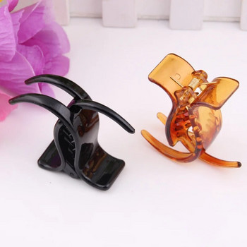Fsgz Plastic Hair Claw 3 Tines Crab for Hair Απλή απλή φουρκέτα για γυναίκες Casual Summer Hair Device Tools Strong Bit Force
