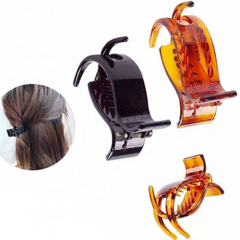 Fsgz Пластмасов нокът за коса 3 зъбца Рак за коса Проста обикновена фиби за жени Ежедневни летни устройства за коса Инструменти Силна битова сила