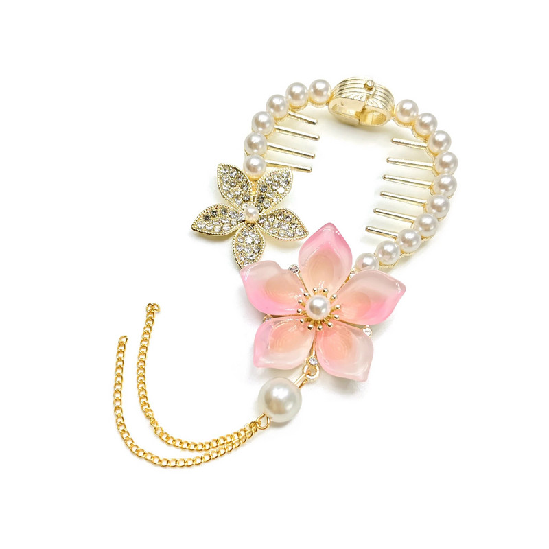 1 vnt. Lady Flower Kutas Pearl plaukų segtukas, galinės uodegos plaukų segtukas plaukų priedai