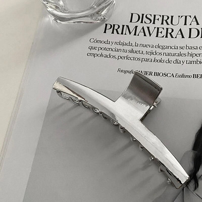 Ruoshui 1 kom Ženske srebrne metalne kopče za kosu Ženska kosa Trendy Ukosnice s kandžama Ukosnice Modni dodaci za kosu Pokrivala