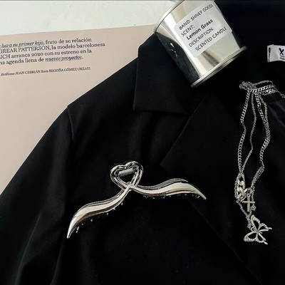Ruoshui 1 kom Ženske srebrne metalne kopče za kosu Ženska kosa Trendy Ukosnice s kandžama Ukosnice Modni dodaci za kosu Pokrivala