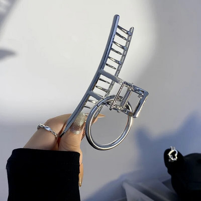 Ruoshui 1 kom Ženske srebrne metalne kopče za kosu Ženska kosa Trendy Ukosnice s kandžama Ukosnice Modni dodaci za kosu Pokrivala