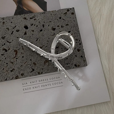 Ruoshui 1 kom Ženske srebrne metalne kopče za kosu Ženska kosa Trendy Ukosnice s kandžama Ukosnice Modni dodaci za kosu Pokrivala