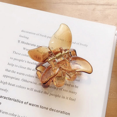 Ženska prozirna kandža za kosu Stereoskopski leptir u obliku smole Hair Crab Djevojke Vintage dodaci za kosu Ukosnice Pokrivala
