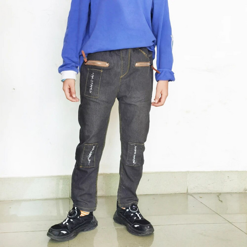 IENENS Copii Băieți Blugi Pantaloni clasici de cowboy Copii Denim Îmbrăcăminte Pantaloni Bebeluși băieți Pantaloni casual 4 5 6 7 8 9 10 11 ani