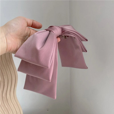 Korejska moda Elegantne satenske mašne kopče za kosu Ženske velike mašne trake kopča za kosu Opuštene ukosnice velike starinske kopče dodaci za kosu