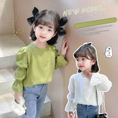 Cămăși șifon pentru copii Fată Toamnă primăvară Bluze Haine pentru copii Moda școală Fete Bluză Copii mici Tricouri 2-8 ani