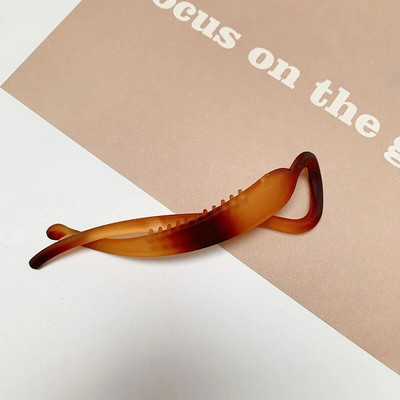 Femei Fete Agrafă banană Agrafă de păr mată mată Rășină Acrilic Ac de păr Coadă de cal Gheare de păr Ocazional Tot-potrivit