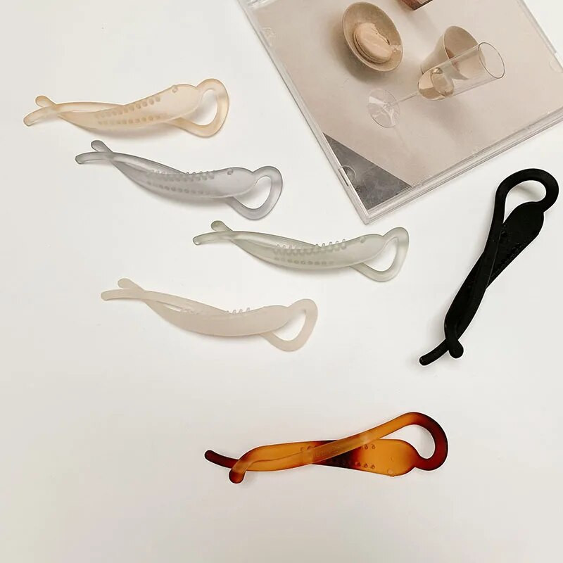 Femei Fete Agrafă banană Agrafă de păr mată mată Rășină Acrilic Ac de păr Coadă de cal Gheare de păr Ocazional Tot-potrivit