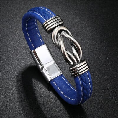 ZORCVENS odinė virvinė apyrankė nerūdijančio plieno odinė pinta apyrankė odinė apyrankė raudona apyrankė vyriški odiniai papuošalai