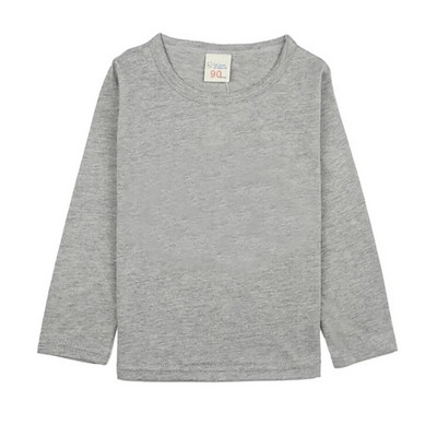 Băieți Fete Tricouri cu mânecă lungă pentru copii Tricouri din bumbac Cămașă solidă Topuri pentru copii Haine pentru bebeluși pentru copii Tricou 2-9 ani