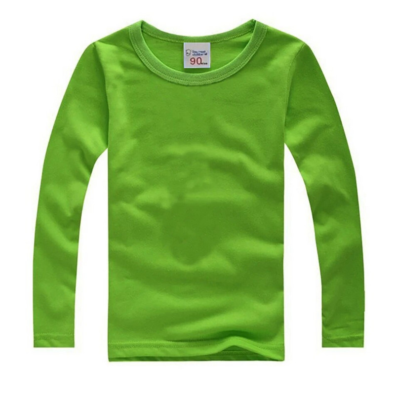 Băieți Fete Tricouri cu mânecă lungă pentru copii Tricouri din bumbac Cămașă solidă Topuri pentru copii Haine pentru bebeluși pentru copii Tricou 2-9 ani