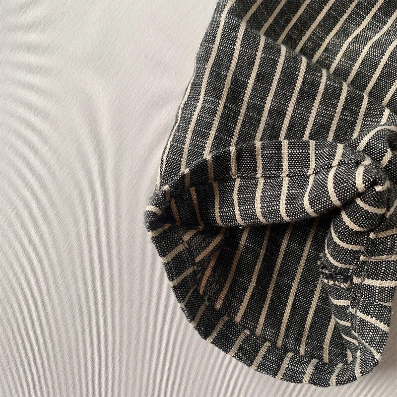 Pantaloni retro pentru copii din bumbac și in în dungi, primăvară, toamnă, noi, japonezi, băieți și fete, ocazional, largi, pantaloni largi WTP122