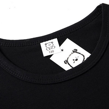 Παιδικά μπλουζάκια LJMOFA 3-15T για κορίτσια αγόρια Βαμβακερά μονόχρωμα Μαύρα Λευκά Βρεφικά μπλουζάκια Ολόκληρα μακρυμάνικα Ρούχα D133