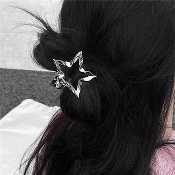 Нови златисти метални Y2k звездни щипки за коса за жени Корейски готини щипки за коса Фиби Сладки шапки Модни ретро аксесоари за коса