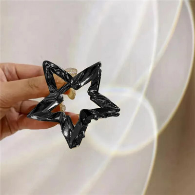 Noile cleme de păr cu gheare cu stea din metal auriu Y2k pentru femei Agrafe de păr cool coreene Agrafe dulci Accesorii de păr la modă Retro