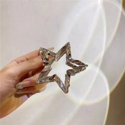 Noile cleme de păr cu gheare cu stea din metal auriu Y2k pentru femei Agrafe de păr cool coreene Agrafe dulci Accesorii de păr la modă Retro