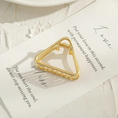 Geometrijska legura Mini Hair Claw Crab Clip za žene Djevojke Zlatne šuplje male kopče za kosu Shark Clip Modni dodaci za kosu